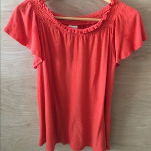 Orange off the should top